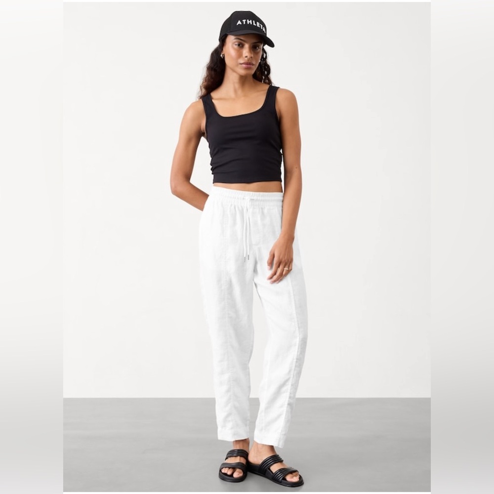 Athleta Retreat High Rise Linen Ankle Pant